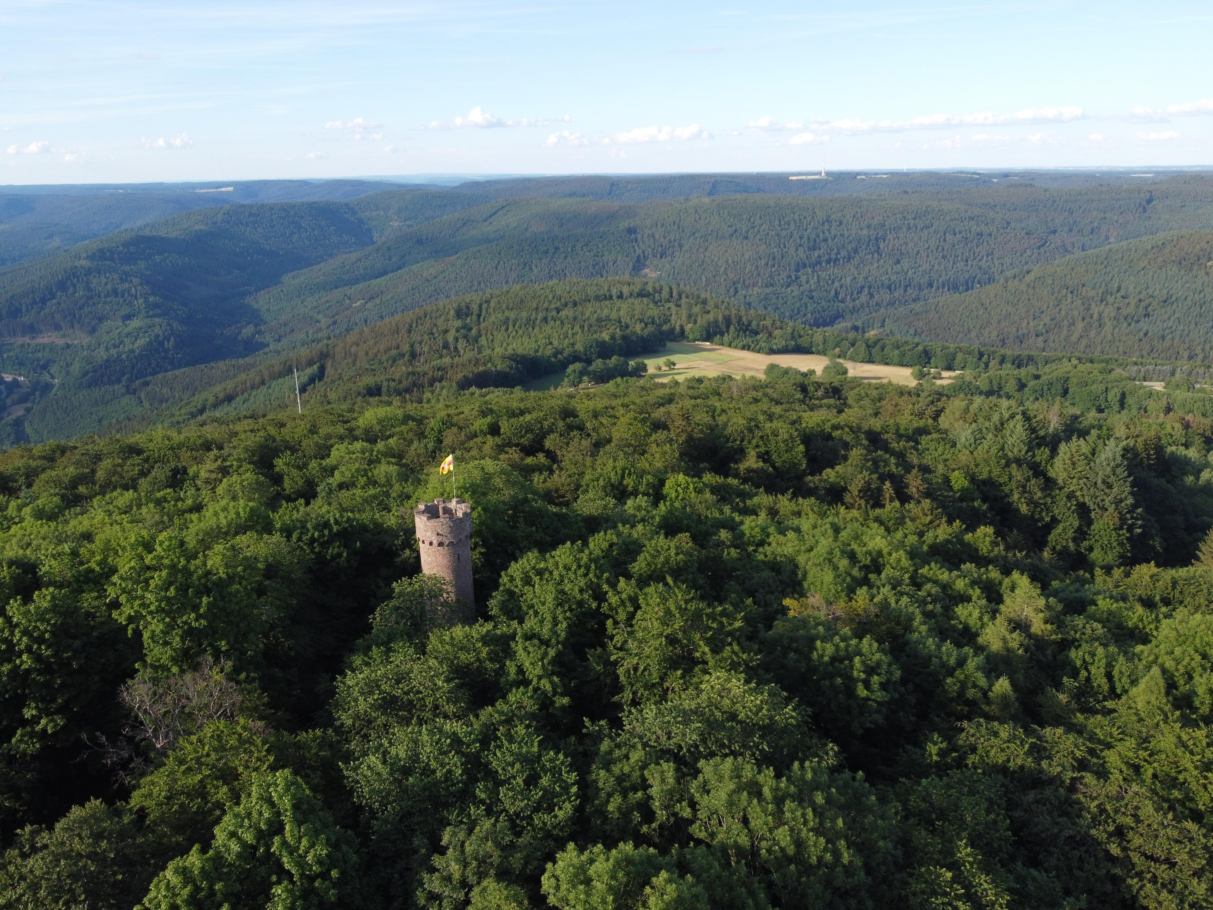 Katzenbuckel 626 m ü. NN - Höchster Berg und Sauerstofftankstelle im Odenwald